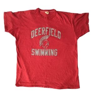 Vintage Graphic Tee College T-shirt, red, women's L